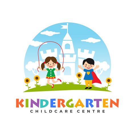 Kids Kindergarten Logo Templates 6470453 Vector Art At Vecteezy