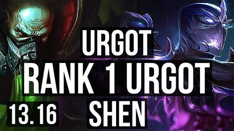 Urgot Vs Shen Top Rank Urgot M Mastery Games