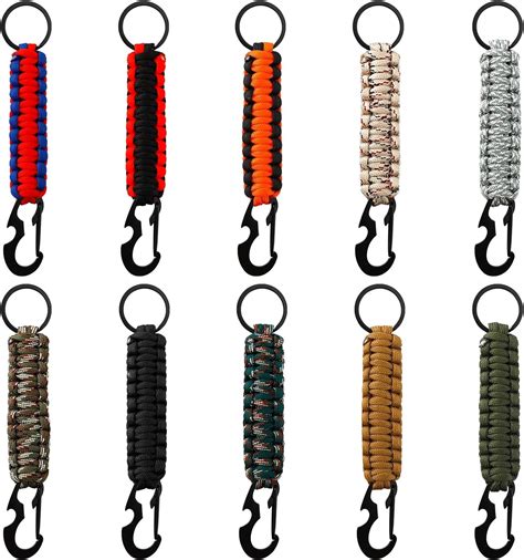 Amazon Jipaziy Pcs Paracord Keychain With Carabiner Clips