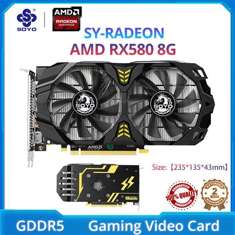 Soyo New Amd Graphics Card Radeon Rx G Gpu Card Gddr Pci