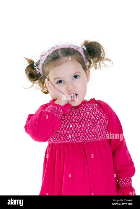 A Young Girl Acting Silly Childhood Children Stock Photo Alamy