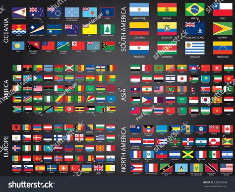 All Flags Of The World By Continent