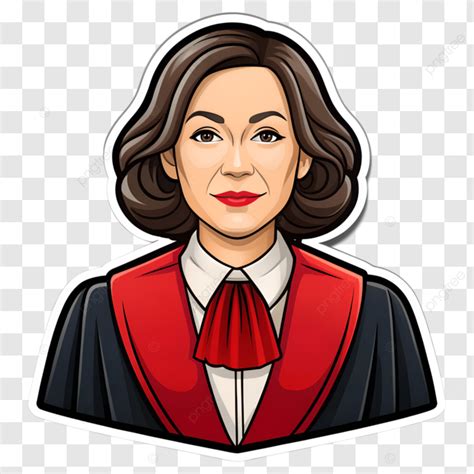 Female Judge Cartoon Character Clipart Illustration Female Judge