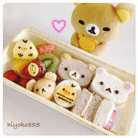 Rilakkuma Sandwich Bento♡ Food ╰ °ㅂ° ╯ Pinterest 幼稚園 お弁当 日本食のアート お弁当 アイデア