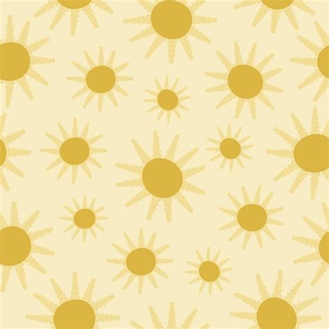 Premium Vector Summer Seamless Pattern With The Image Of The Sun On A