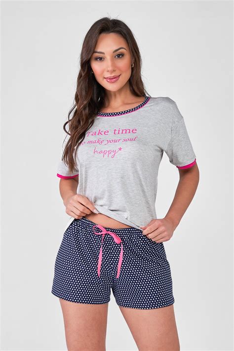 Pijama Feminino Pele De Pessego Lorena