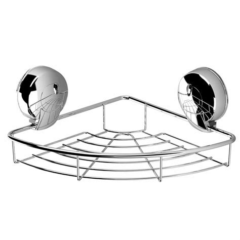 Suctionloc Corner Basket Chrome Aldiss