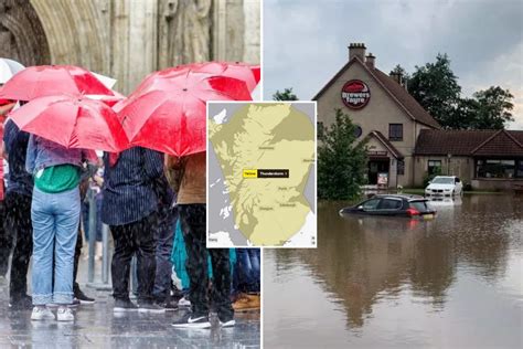 Scotland Weather Rain And Thunderstorms To Lash Scots For Three Days