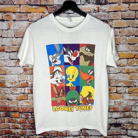 Looney Tunes Mens White T Shirt Depop