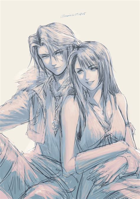 Squall Leonhart And Rinoa Heartilly Final Fantasy And More Drawn By