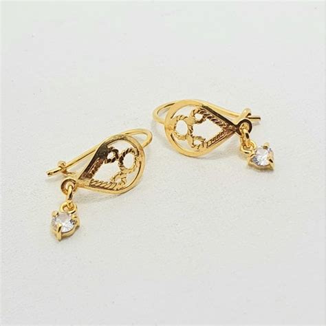 Jual Anting Desi Emas Muda Model Ukir Bandul Mata Putih Gram Shopee