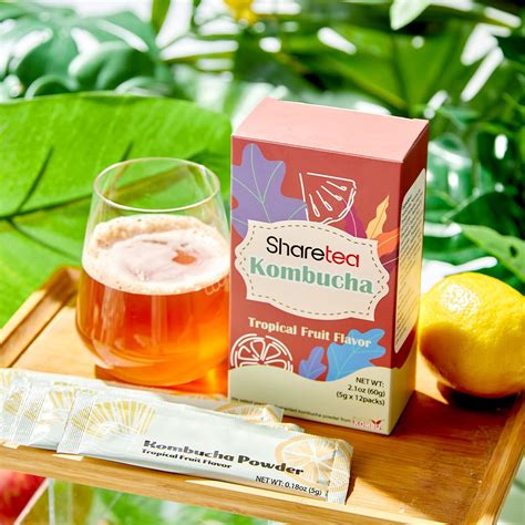 Tropical Fruit Flavor Kombucha Tea Powder Pack — Sharetea - Best Bubble ...