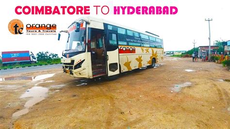 Extremely High Speed Andskilled Bus Driving Orange Travels Coimbatore To