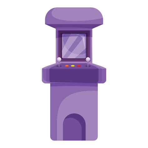 Purple Arcade Game Standing Upright Ready For Gaming 47565015 Vector