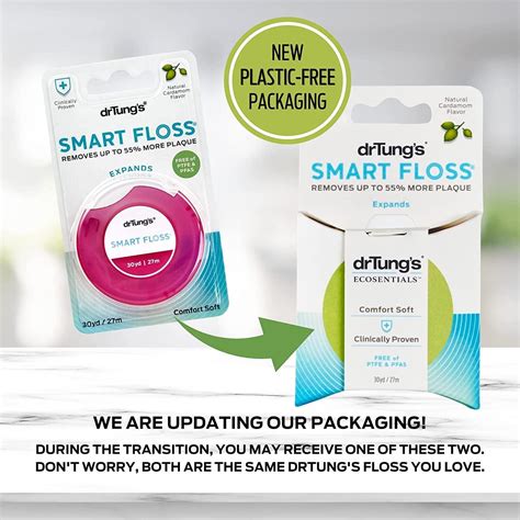 DrTung's Smart Floss | Natural Dental Floss with Cardamom Flavor | PTFE