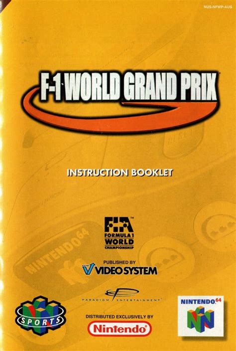 F 1 World Grand Prix 1998 Nintendo 64 Box Cover Art Mobygames