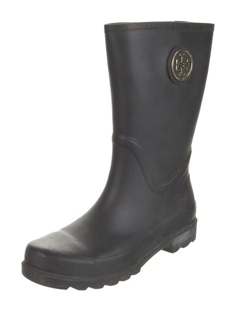 Tory Burch Rubber Rain Boots Black Boots Shoes Wto460169 The Realreal