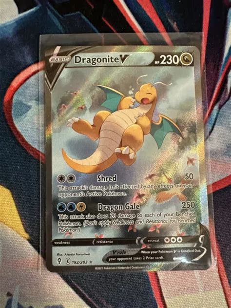 Carte Pok Mon Jcg Dragonite V Alt Art Evolution Ciel Holo Ultra