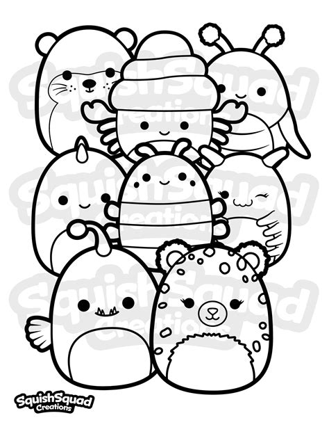 Free Printable Squishmallow Coloring Pages