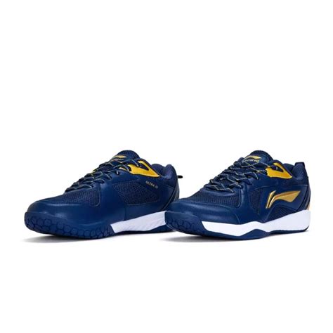 Jual Li Ning Li Ning Badminton Shoes Ultra Iii Ayts069 5 Navygold Original 2024 Zalora