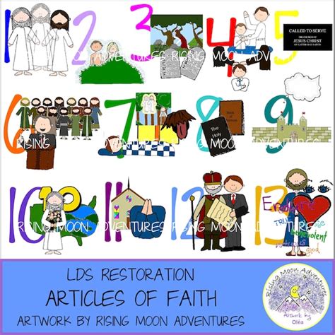 LDS Articles of Faith Download with story Missionaries | Etsy