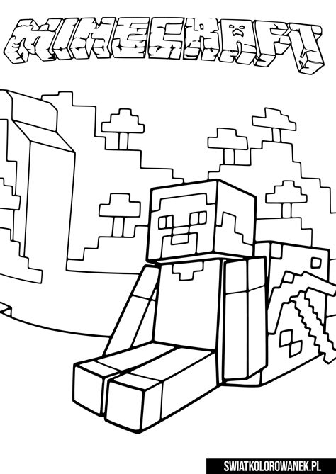 Minecraft Kolorowanka Darmowe Kolorowanki Do Druku