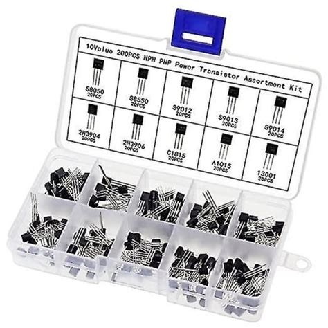 10 værdier 200 stk Npn Pnp Transistor TO 92 sortimentssæt Fyndiq