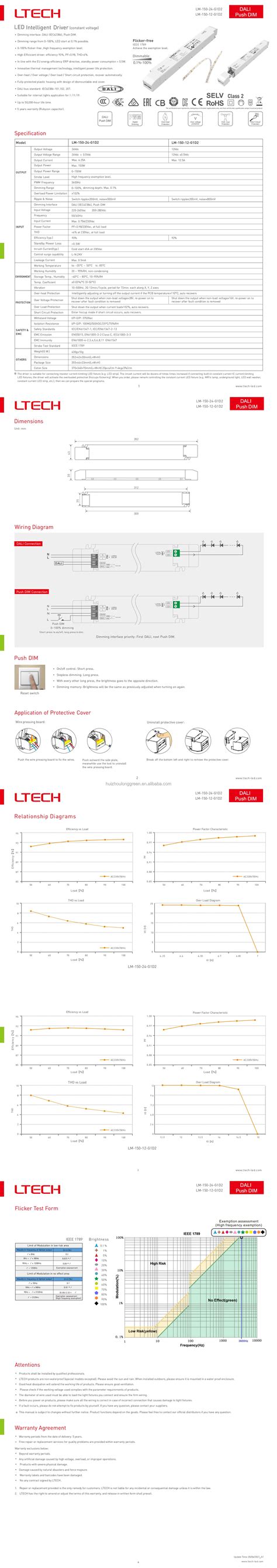 Ltech W V Vdc Cv Dali Driver Lm G D Constant Voltage