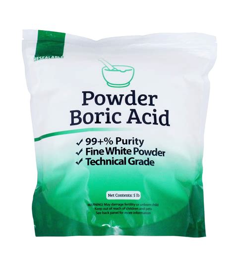 10 Lb Fine Powder Boric Acid H3bo3 99 9 Pure Orthoboric Acid For Insects