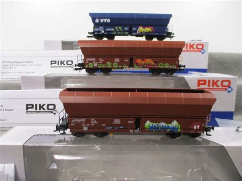 Piko Spur H0 58356 Güterwagen Set 3 teilig Selbstentladewagen On Rail