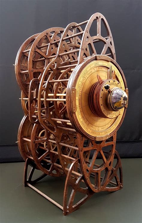Antikythera Mechanism Prototype Wooden Gear Clock Steampunk