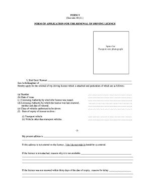 Driving Licence Form Pdf Fill And Sign Printable Template Online