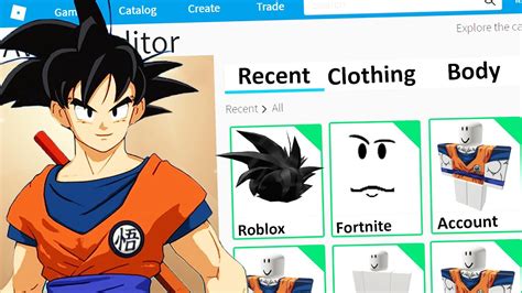 MAKING FORTNITE GOKU a ROBLOX ACCOUNT - YouTube