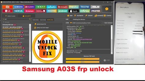 Samsung A03S Frp Bypass Unlock Tool By Mobile Unlock Fix YouTube