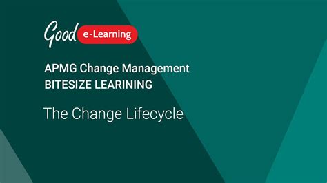 Change Management The Change Lifecycle Apmg Change Management Youtube