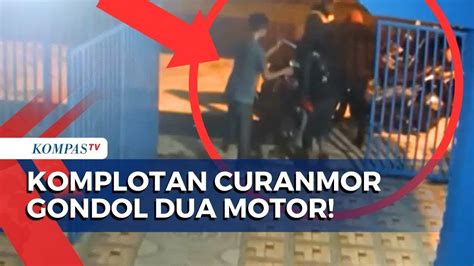 Aksi Curanmor Di Medan Terekam CCTV Buka Gembok Dengan Tang Potong