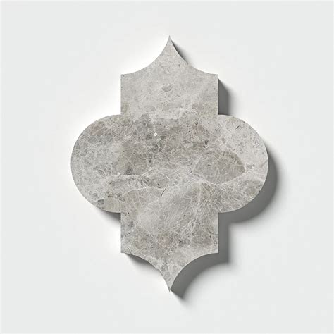 Arabesquette Silver Clouds Polished Marble Waterjet Decos