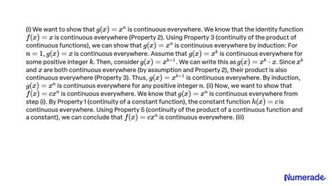 Solved A Prove That A Polynomial Function Y P X Is Continuous At