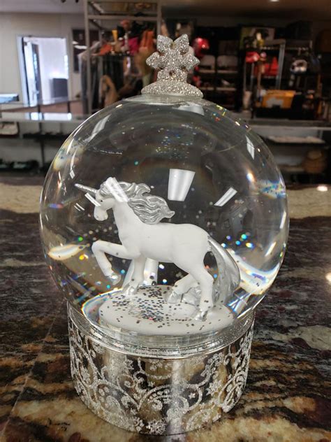 Cracker Barrel Light Up Acrylic Unicorn Glitter Globe Brand New Buya