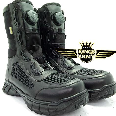 Jual Sepatu PDL Tali Putar Boa Replika Kulit Asli Sapi Merk Kings Army