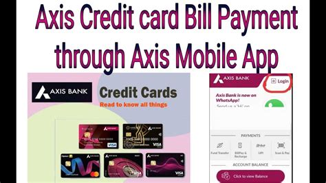 How To Pay Axis Credit Card Bill Payment Through Axis Mobile App Axis