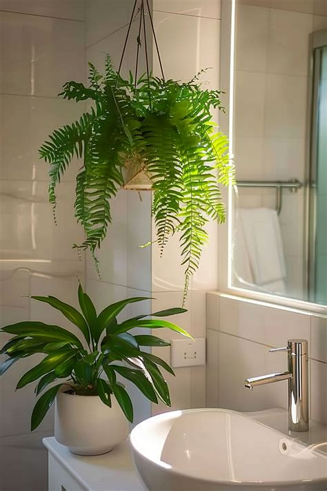 Bathroom Plants For Windowless Spaces Inspiration