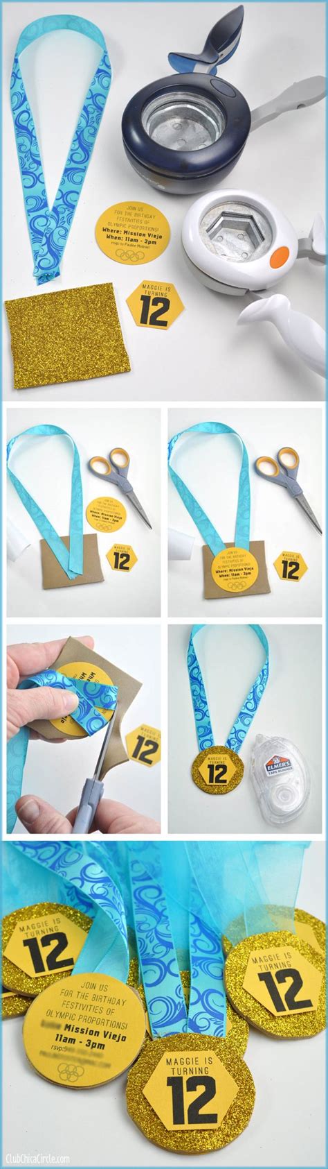 Olympic Gold Medal Birthday Party Invites Diy Invitaciones Como