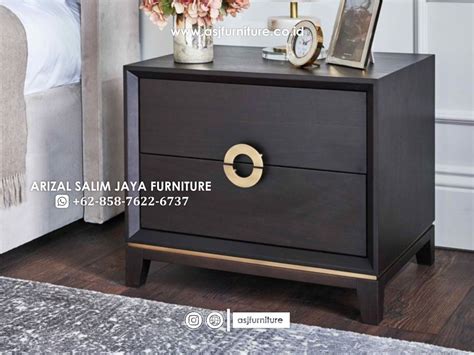 Nakas Hitam Modern Laci Minimalis Asj Furniture Jepara