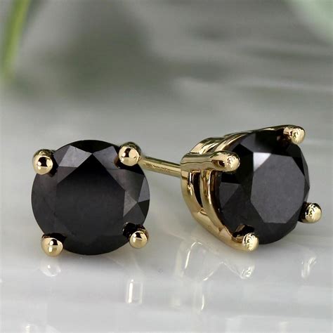 Black Diamond Earrings - Diamond