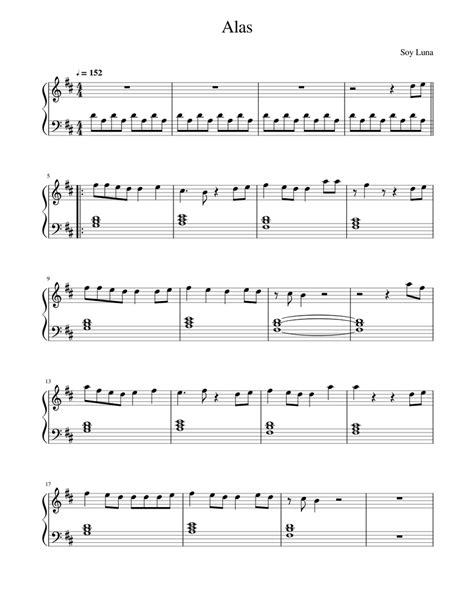 Alas Soy Luna Sheet Music For Piano Solo Download And Print In Pdf Or Midi Free Sheet