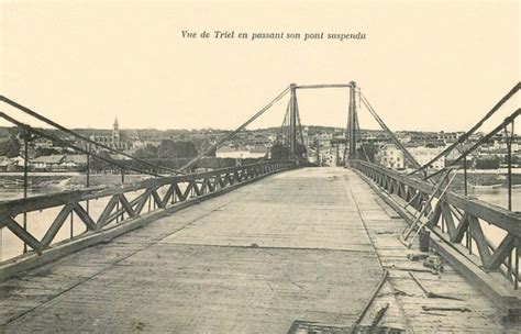 Triel Sur Seine Vue G N Rale De La Ville En Passant Le Pont Suspendu