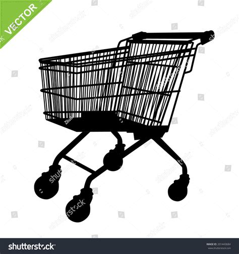 Shopping Cart Silhouette Vector Stock Vector (Royalty Free) 201443684 ...