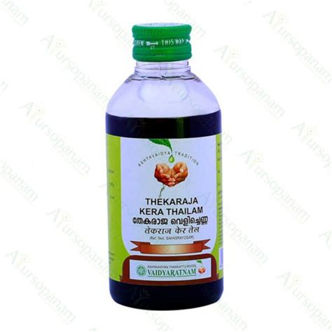 Thekaraja Kera Thailam 200 Ml By Vaidyaratnam Ayur Plan