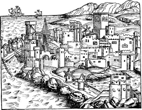 Medieval City Drawing at GetDrawings | Free download